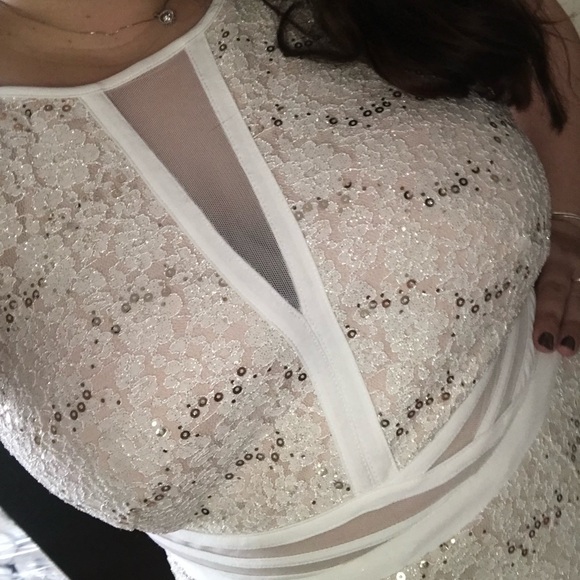 Ivory sequin dress 14w - Picture 4 of 4